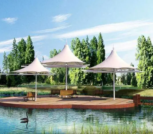 景区膜结构景观张拉膜遮阳棚设施景观艺术棚厂家造价