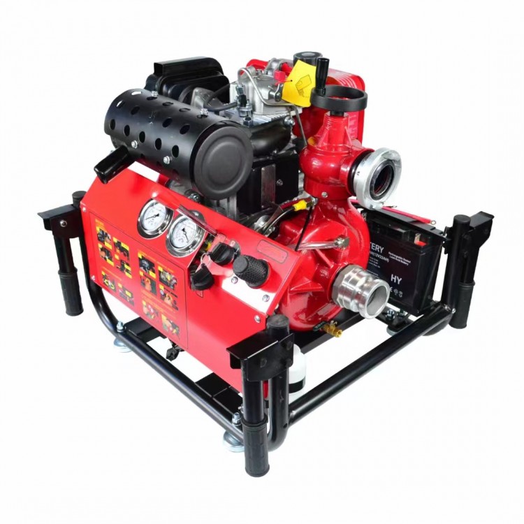 手抬式柴油机动泵消防应急自吸水泵65mm扬程80米