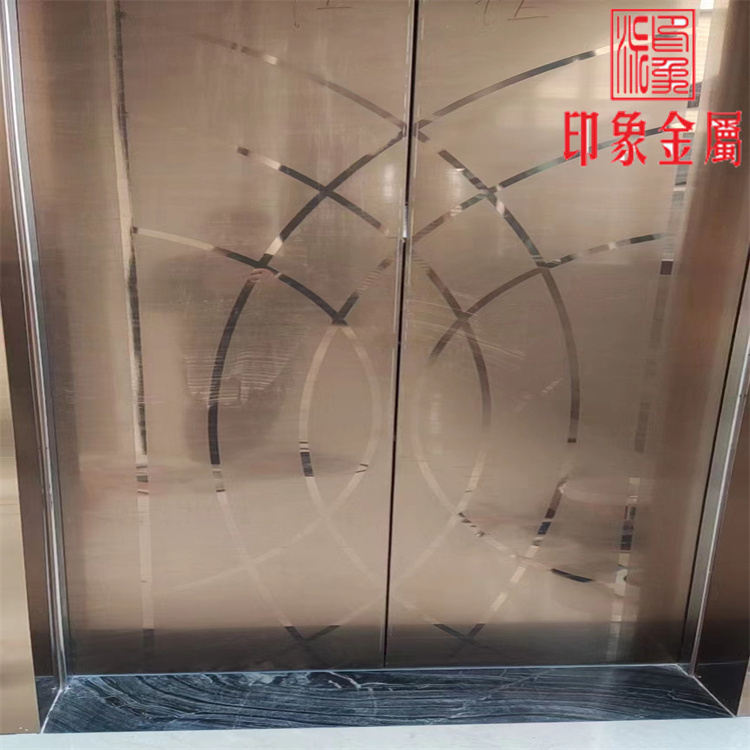 印象金属定制304蚀刻不锈钢电梯轿厢材料 不锈钢电梯板供应