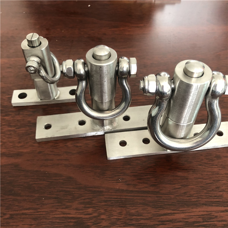 泰州耀荣 生产BMU不锈钢幕墙防风销座 擦窗机防风定位销加工