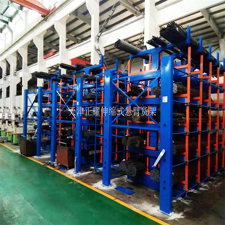 手摇管材货架 伸缩式钢管存放架使用条件 6米圆钢架承重架