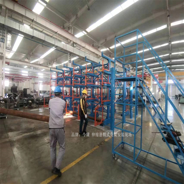 立体型材架 手摇伸缩悬臂式货架尺寸 6米实心棒料存储架