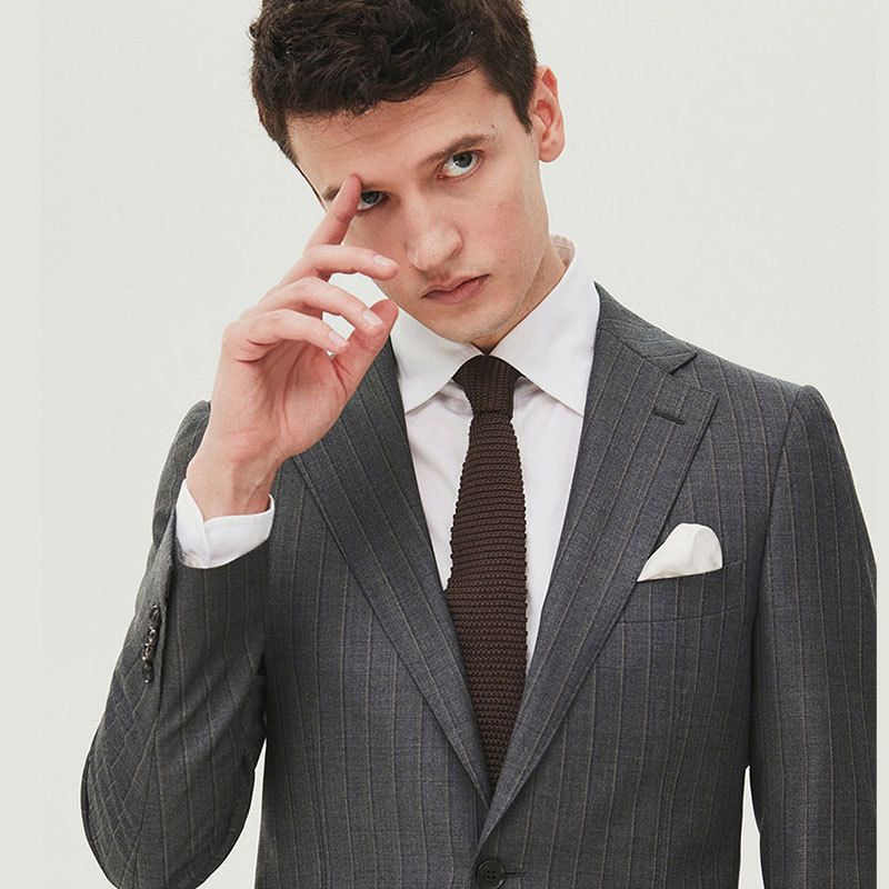 西装定制商务休闲西服男正装西服微胖西服量身定做新郎西服套装