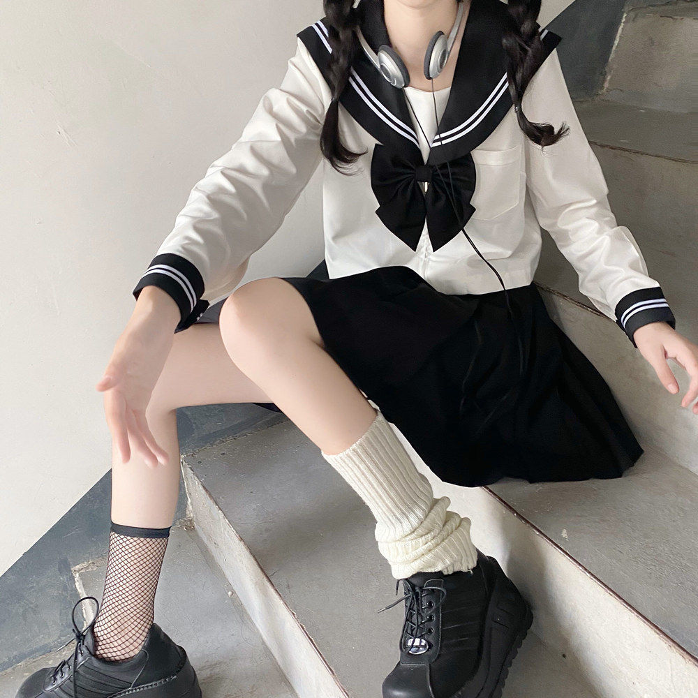 全套jk水手服基础款原创制服裙套装女学生校供感学院风秋冬季
