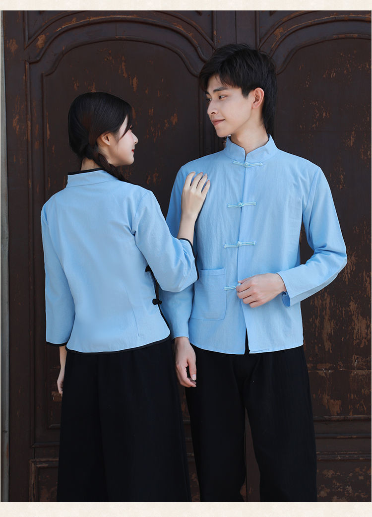 民国学生装女五四青年装民国风女装毕业班校服中山装舞台表演服饰