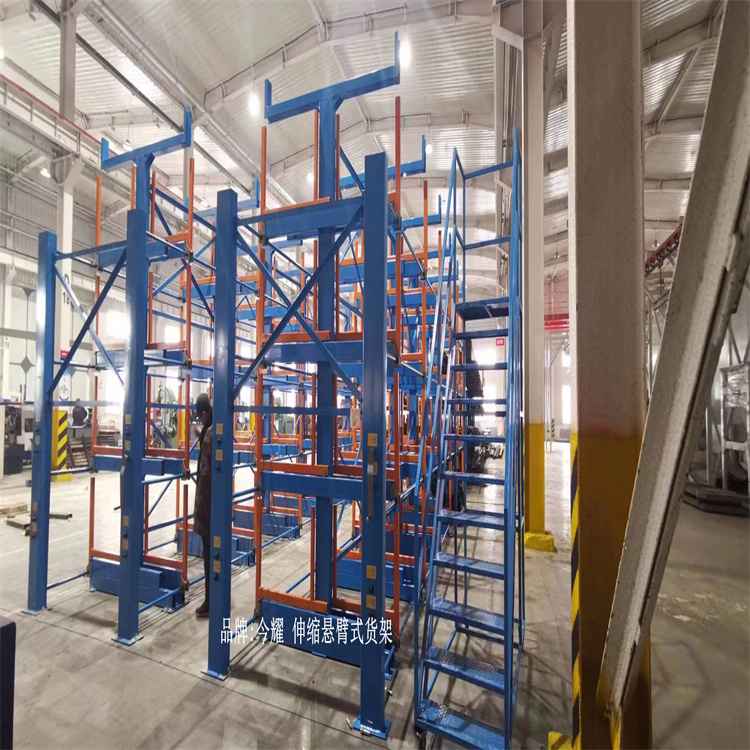 钢材放置方法 伸缩式悬臂货架尺寸 6米棒料架