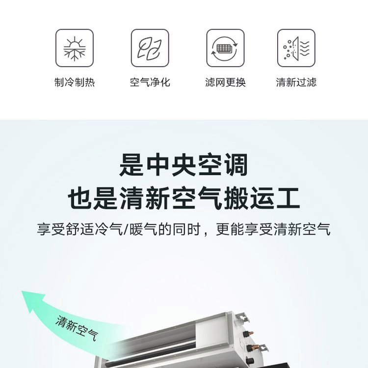 大金家用中央空调 大金空气净化室内机除甲