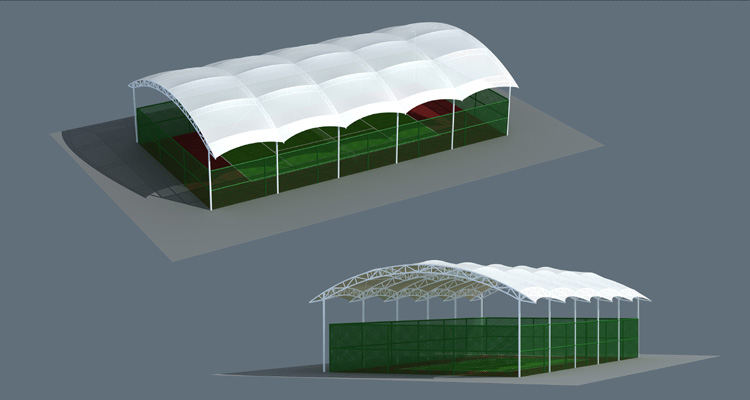 羽毛球场膜结构雨棚安装公司