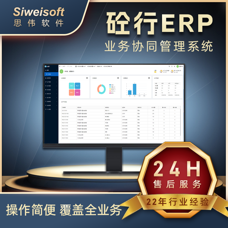 上海思伟砼行ERP 搅拌站ERP管理软件 降本增效