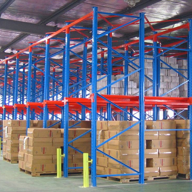 Throughway straight-through shelving