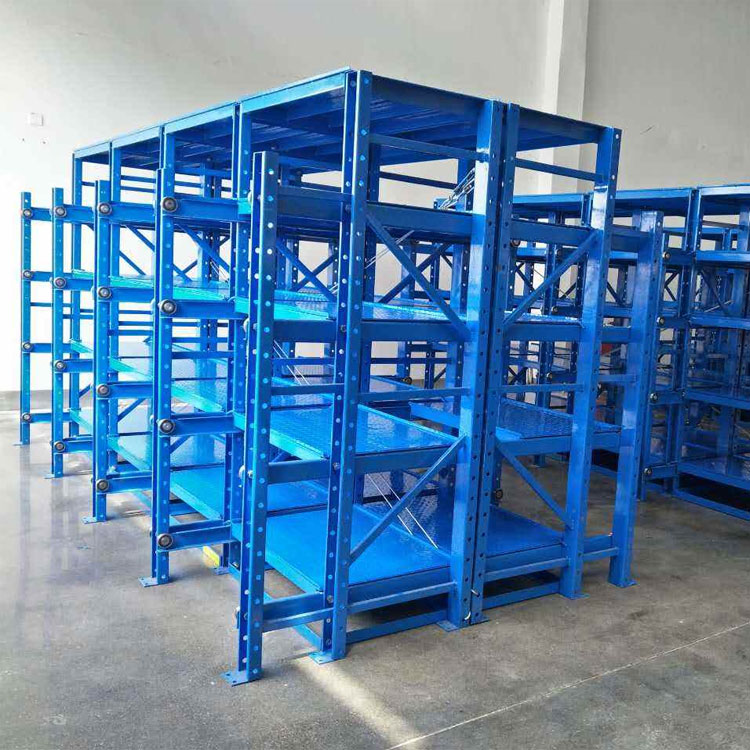 Drawer-type mold shelves