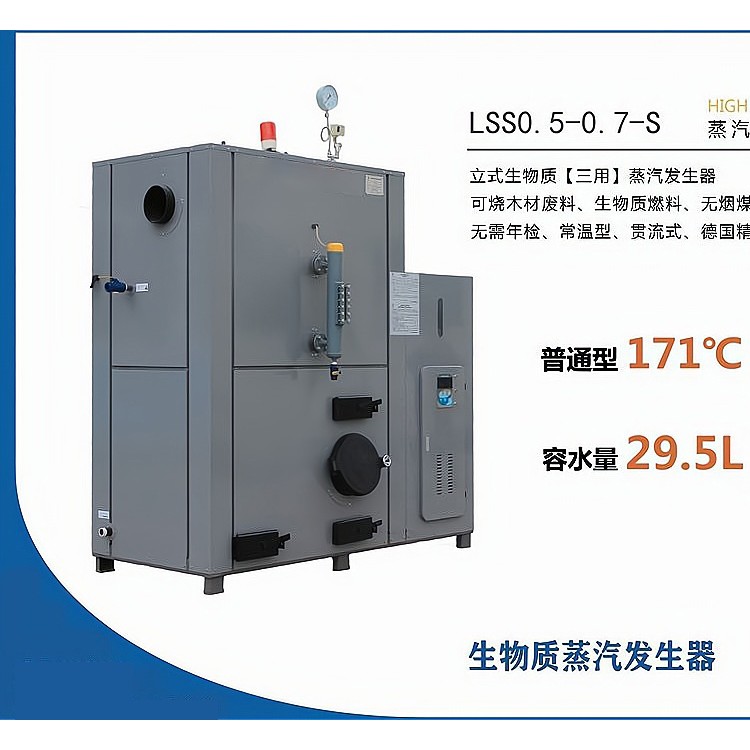 生物质（常温）大功率立式0.5吨免检蒸汽发生器