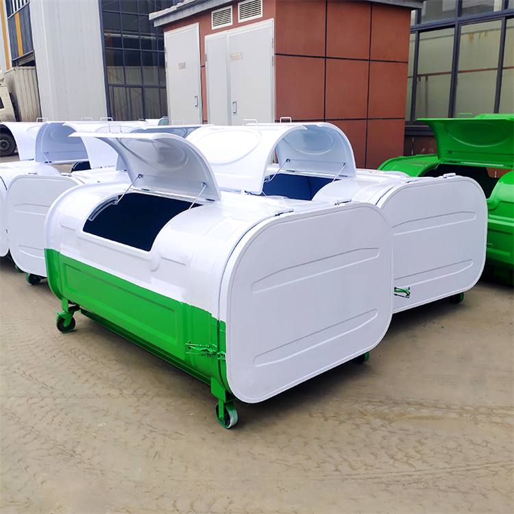 压模垃圾箱（白绿）