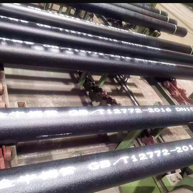 W型DN75黑色机制铸铁管可地埋住宅楼层用喷塑铸铁排水管厂家