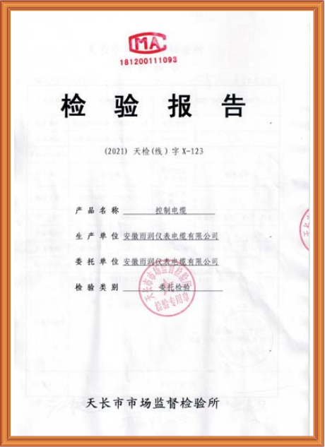 控制电缆检验报告