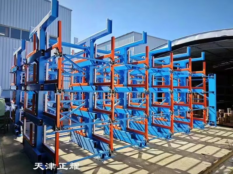 室外钢材放置架结构 伸缩悬臂货架承重表