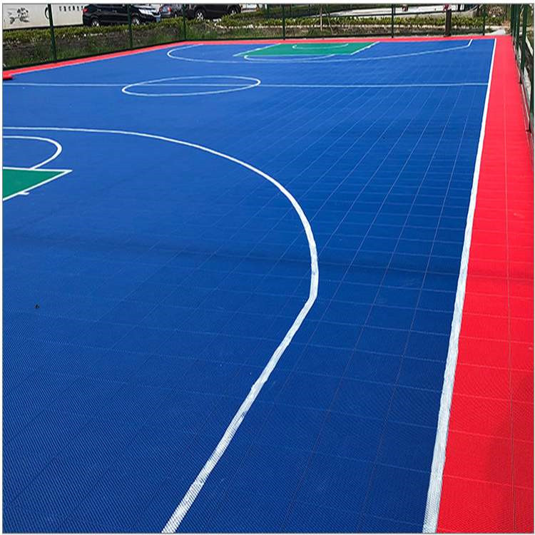 篮球场悬浮地板 运动场快速拼装地面材料
