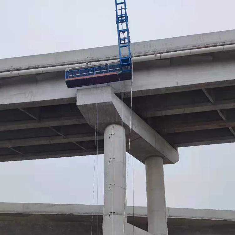 360度旋转吊篮 排水管施工台车 可内勾电动施工吊篮