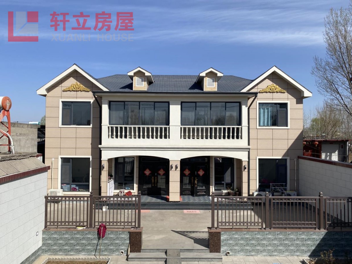 河北轻钢结构别墅生产厂家 双层轻钢房屋施工造型美观