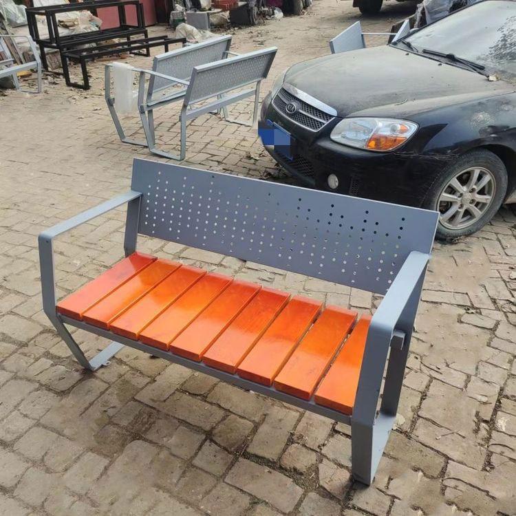 公园椅室外铁艺不锈钢户外铸铝铸铁长椅园林景观椅广场休闲靠背椅
