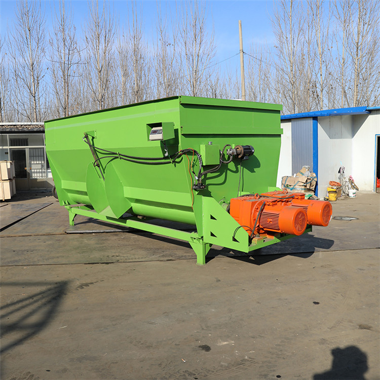 Home Use Horizontal Blender, Cattle and Sheep Pasture Mixing Machine, Electronic Scale Crushing Mixing Machine
