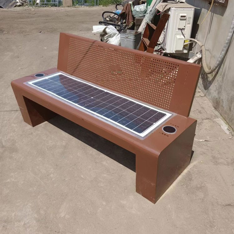 户外景观休闲智能椅 太阳能光伏座椅 可无线充电室外公园椅长凳