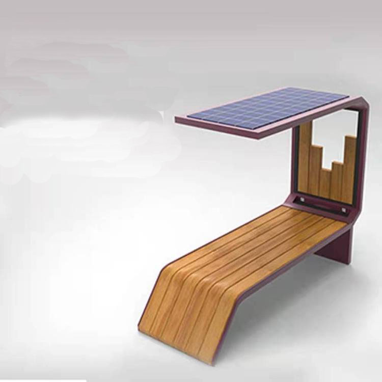 户外太阳能座椅室外充电板照明长椅多功能坐凳智能庭院园林凳子