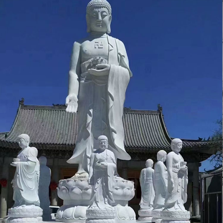 定制石雕观音佛像 寺庙大型15米雕塑 石头雕刻像雕刻定做