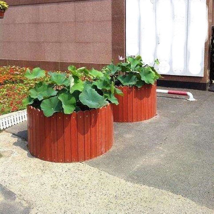 室外防腐木花箱塑木长方形阳台种植箱户外庭院实木种菜桶景观