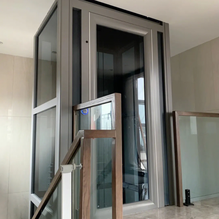 静音四层家用电梯曳引式龙门架观光电梯