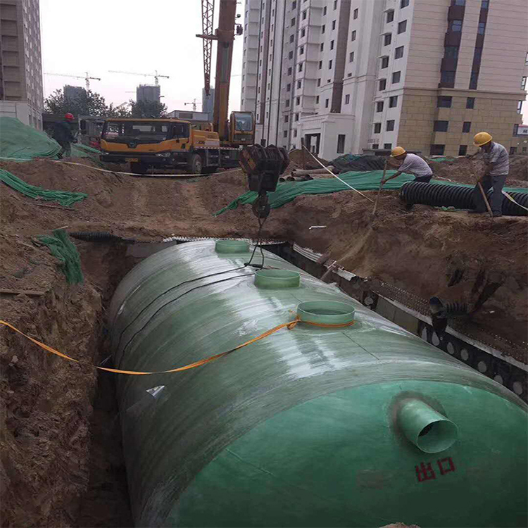 玻璃钢化粪池 地埋式缠绕三格一体大型隔油池1-100立方定制
