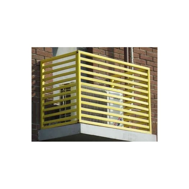 定做空调护栏 阳台保护栏 外墙镀锌空调罩 飘窗铁艺围栏