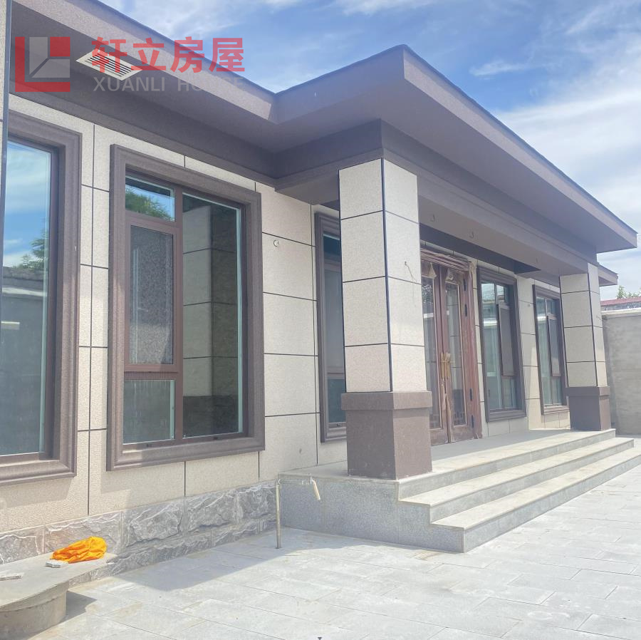 河北轻型钢结构别墅建造厂家 农村自建轻钢别墅造型美观