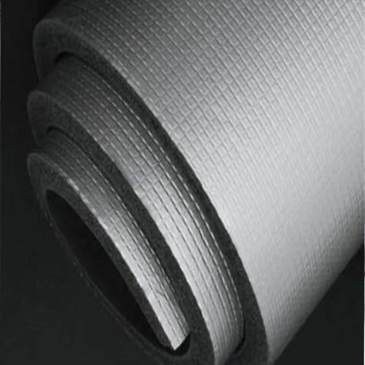 B1级橡塑保温板 自粘型保温棉 楼顶屋顶防火保温隔热棉