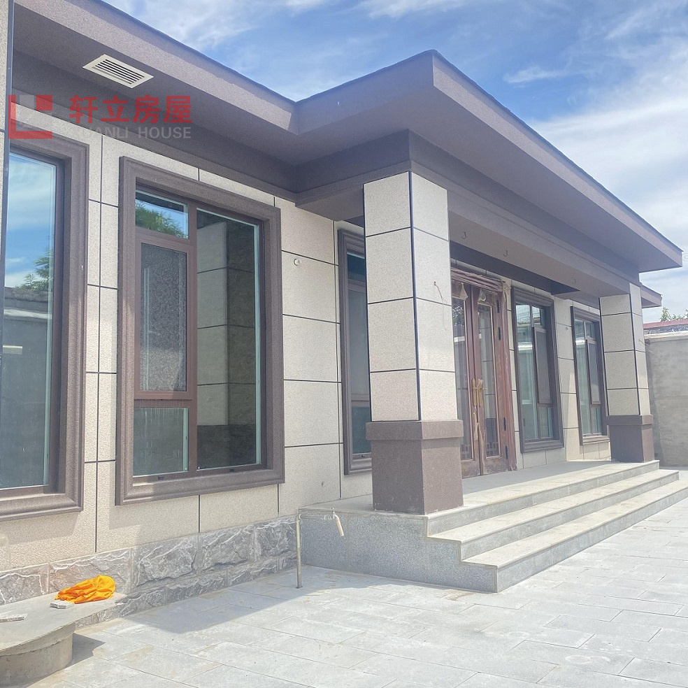 Shijiazhuang One-story Light Steel Villa Elderly Room Construction - 120 Square Meters, Four-Bedroom Steel Structure House