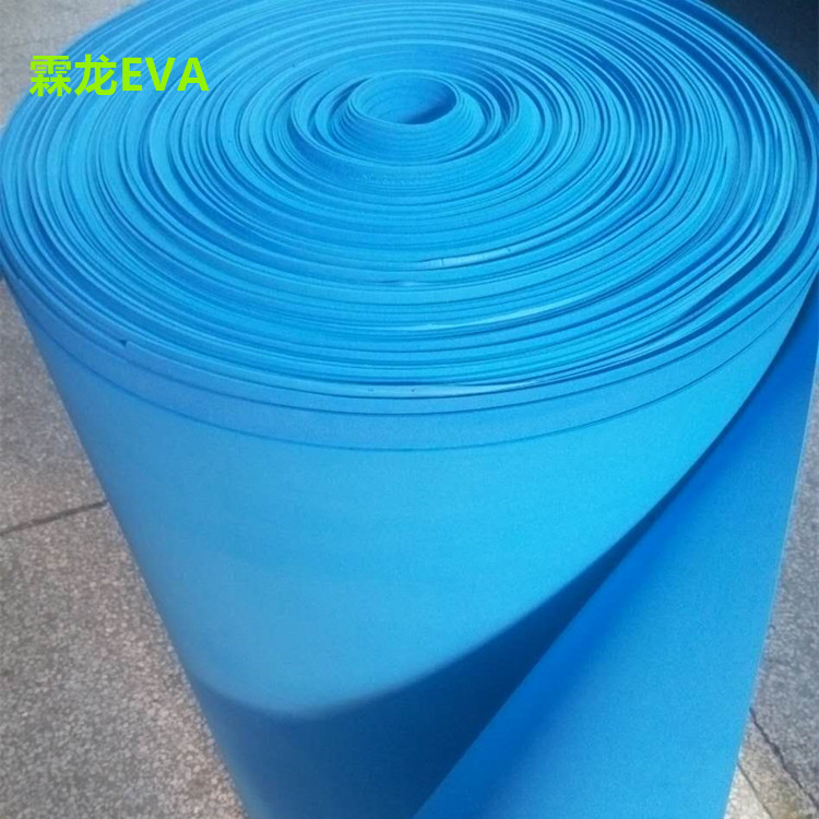 霖龙经久耐用无刺激隔热雨棚蓝色EVA泡棉卷材尺寸可定制