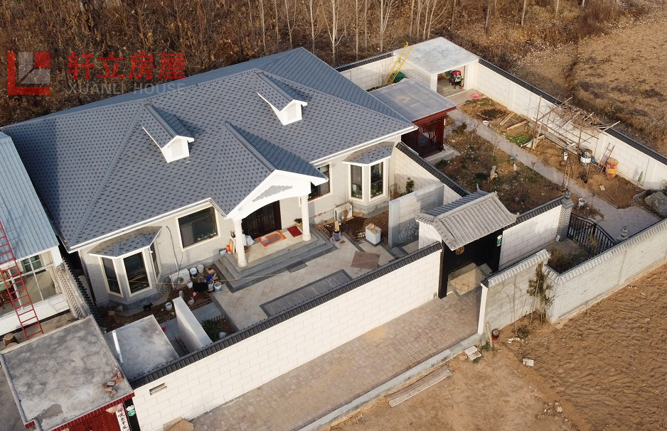 Hebei Light Steel Villa Construction Manufacturer, Single-story Rural Light Steel Structure Residential Design and Construction
