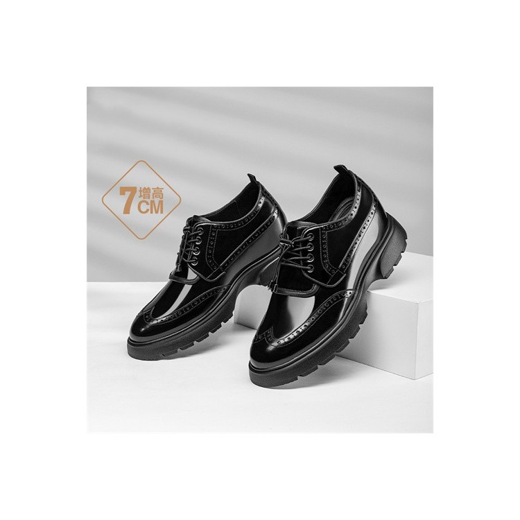 何金昌内增高男士新款牛皮商务正装皮鞋