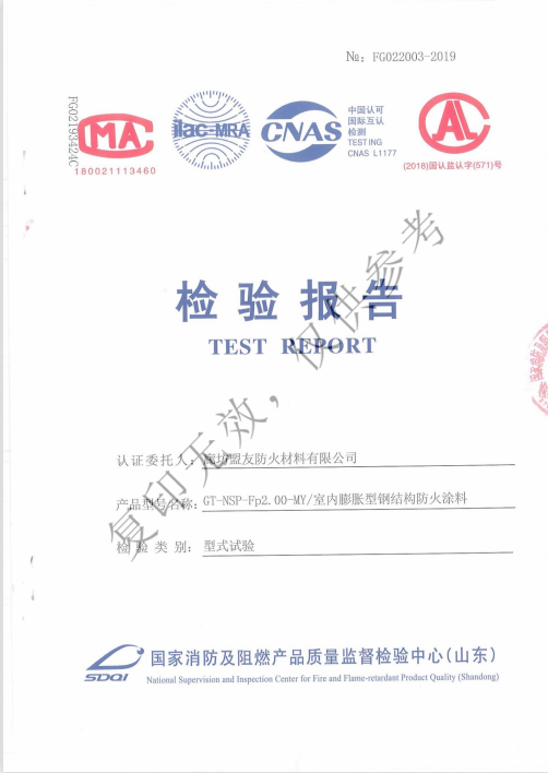 GT-NSP-FPp2. 00-MY/室内膨胀型钢结构防火涂料
