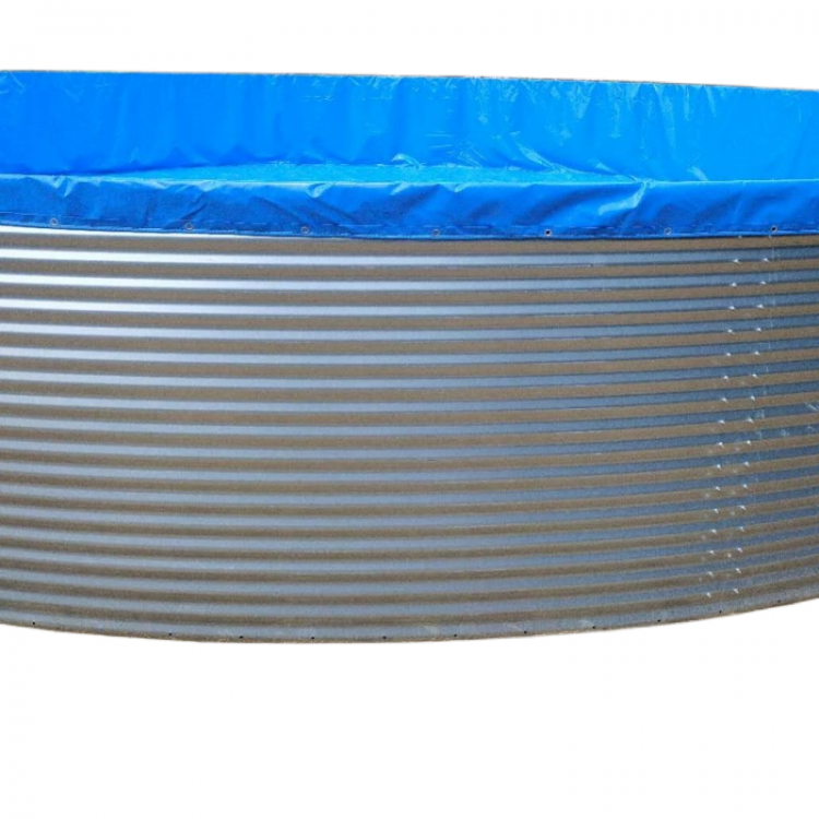 不锈钢帆布池蓄水箱圆形养殖水池农田灌溉储水桶镀锌板铁皮养鱼