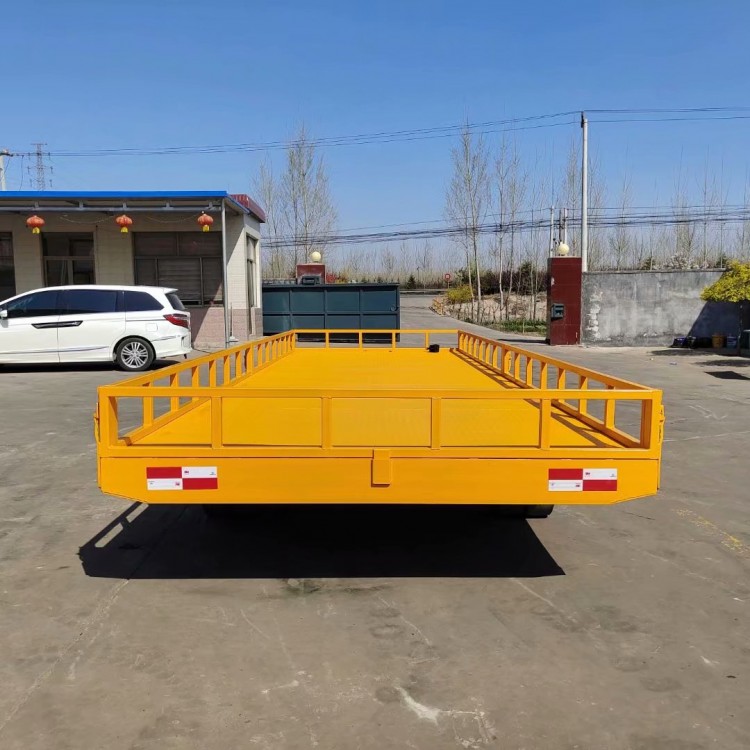 厂区平板车 18吨大型围栏式拖车 牵引式平板运输车