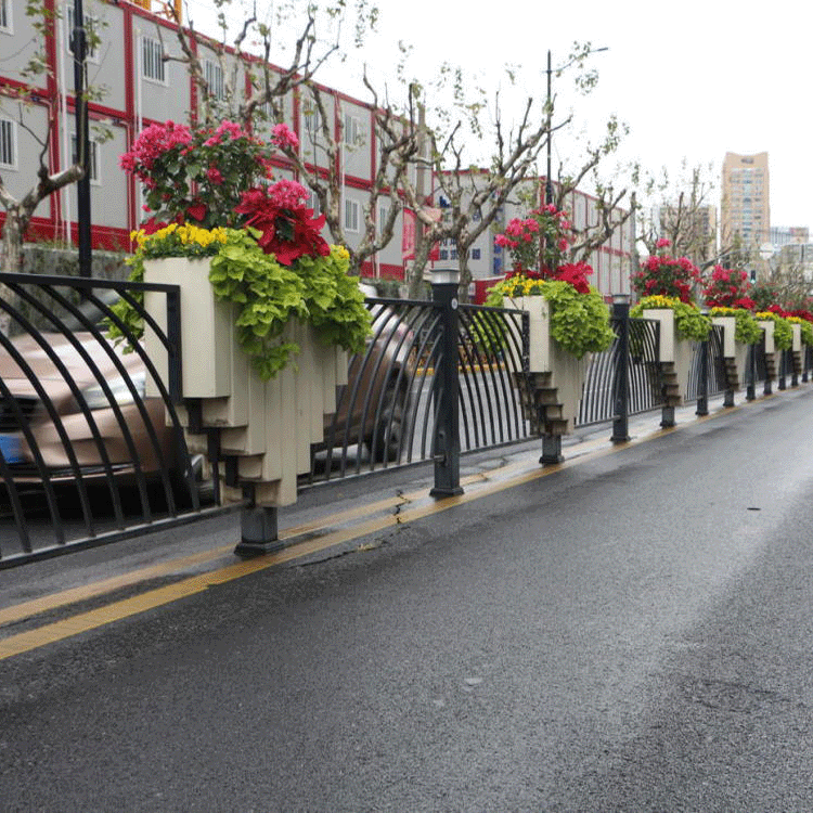 带花箱道路护栏