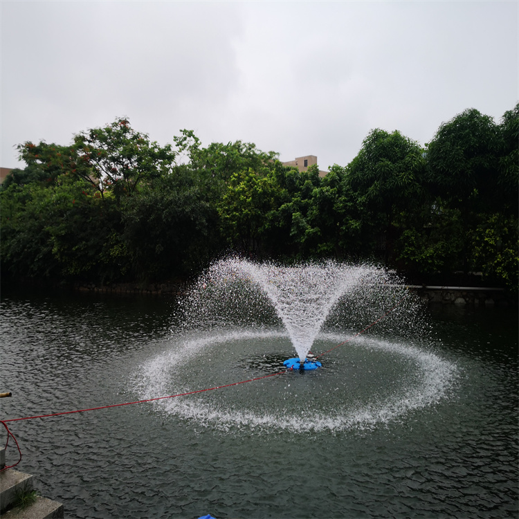 浮水式喷泉曝气机 湖泊喷泉曝气机 湖泊推流曝气机