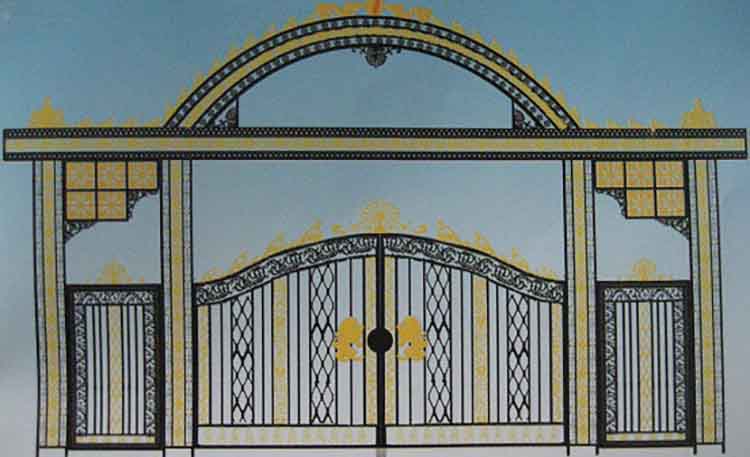 凯旋门 学校铁艺大门 新式铁制门 样式可选