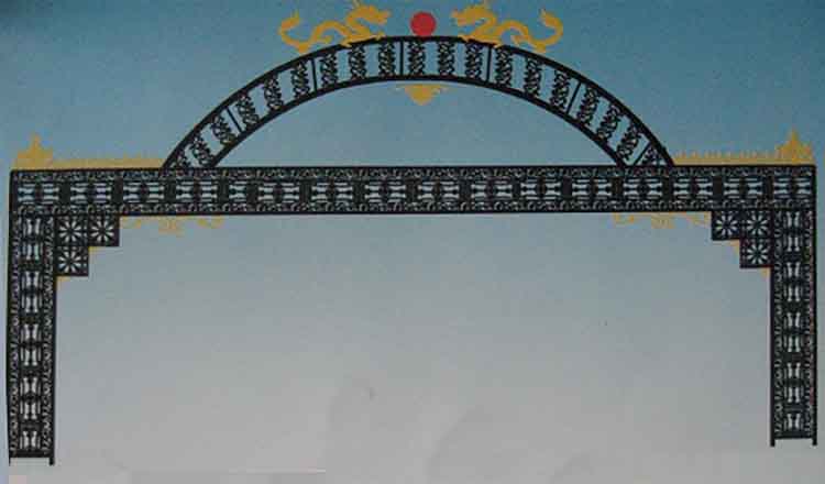 凯旋门 别墅大门 农村院子进户门