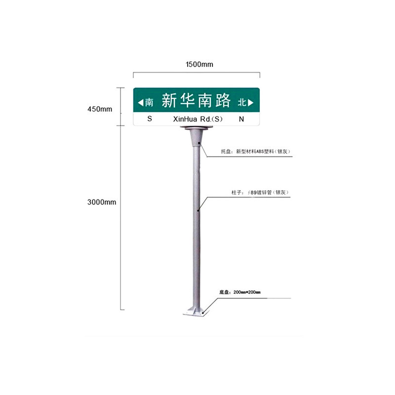 定制新款多向指路牌交通标志牌路名牌多边形指路牌厂家