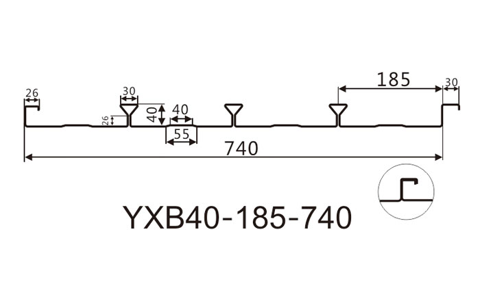 YXB40-185-740闭口楼承板