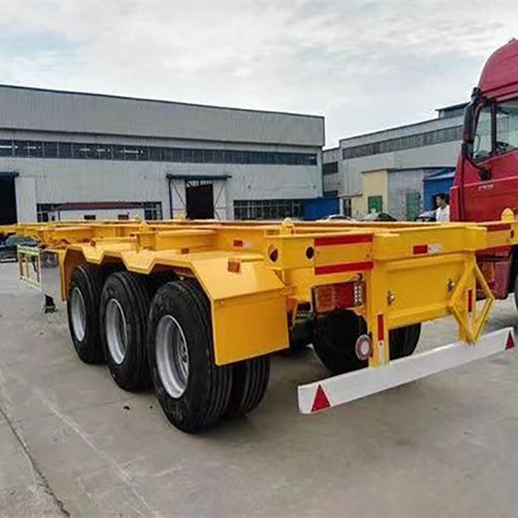 液压20英尺集装箱骨架半挂车