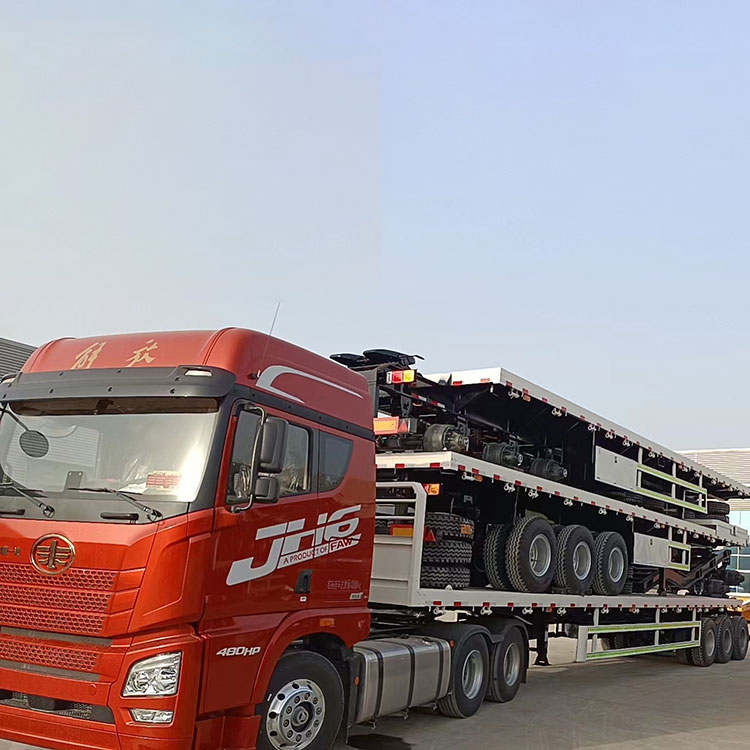 出口集装箱运输平板半挂车厂家