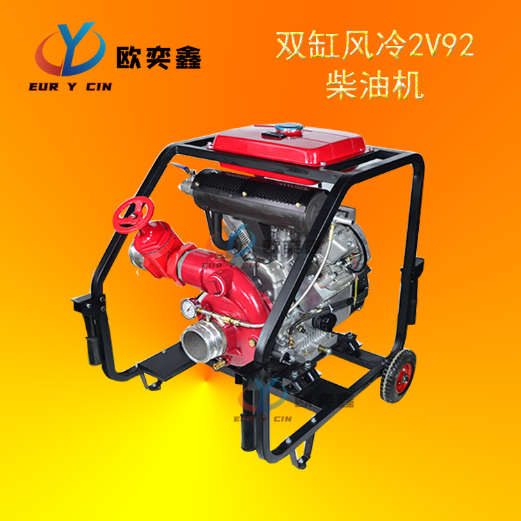 双缸柴油机4寸高压水泵大流量85m扬程自吸上水